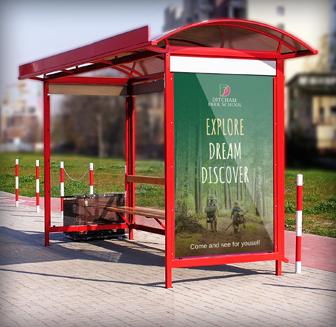 The Mustard Agency - www.themustardagency.com - Ditcham Park School Bus Stop Advert